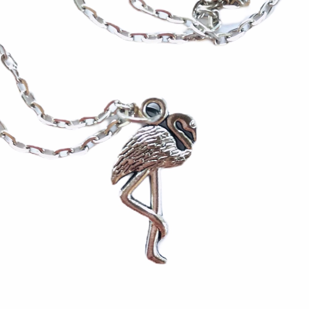 Silver Flamingo Necklace - Picture 1 of 2